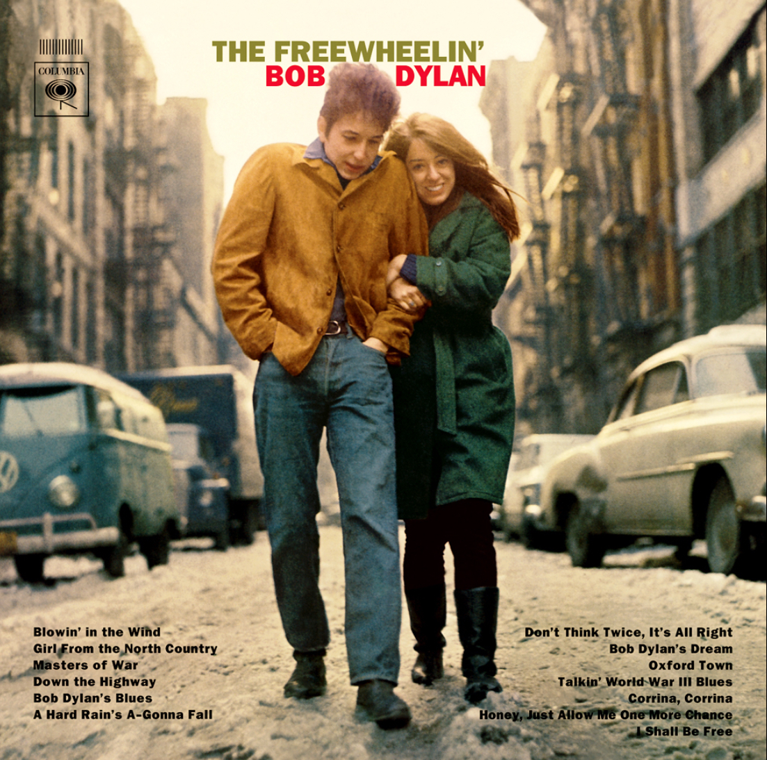 A photo of the album cover for Bob Dylan's 'The Freewheelin' Bob Dylan.' Original source: Everette & Riley, 2019, p. 82.